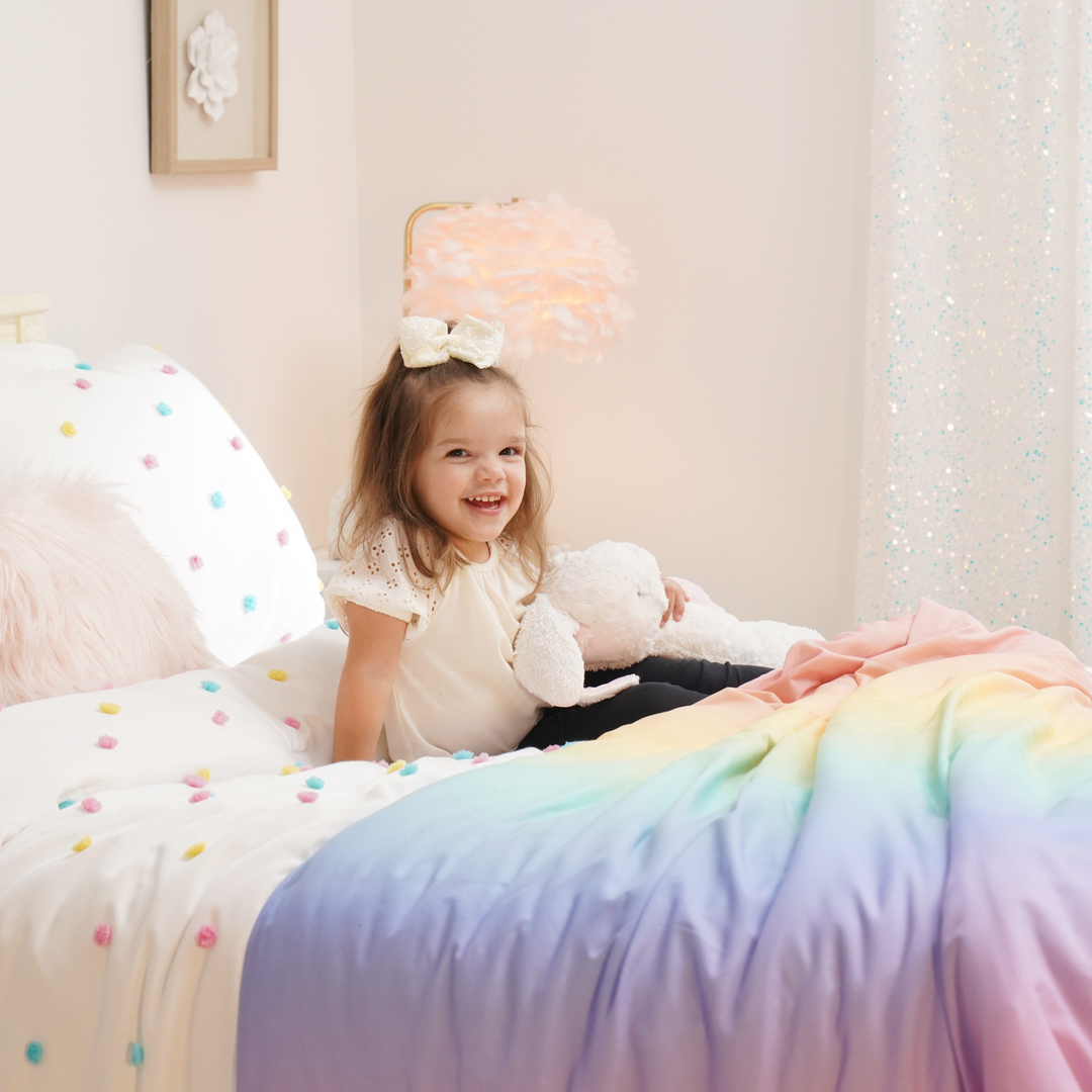 Rainbow Tufted Dot Comforter