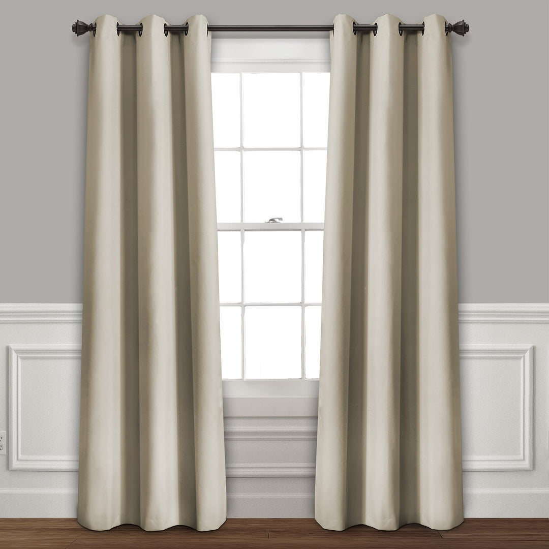 Lush Décor’s linen button window curtain panels at 108 inches long