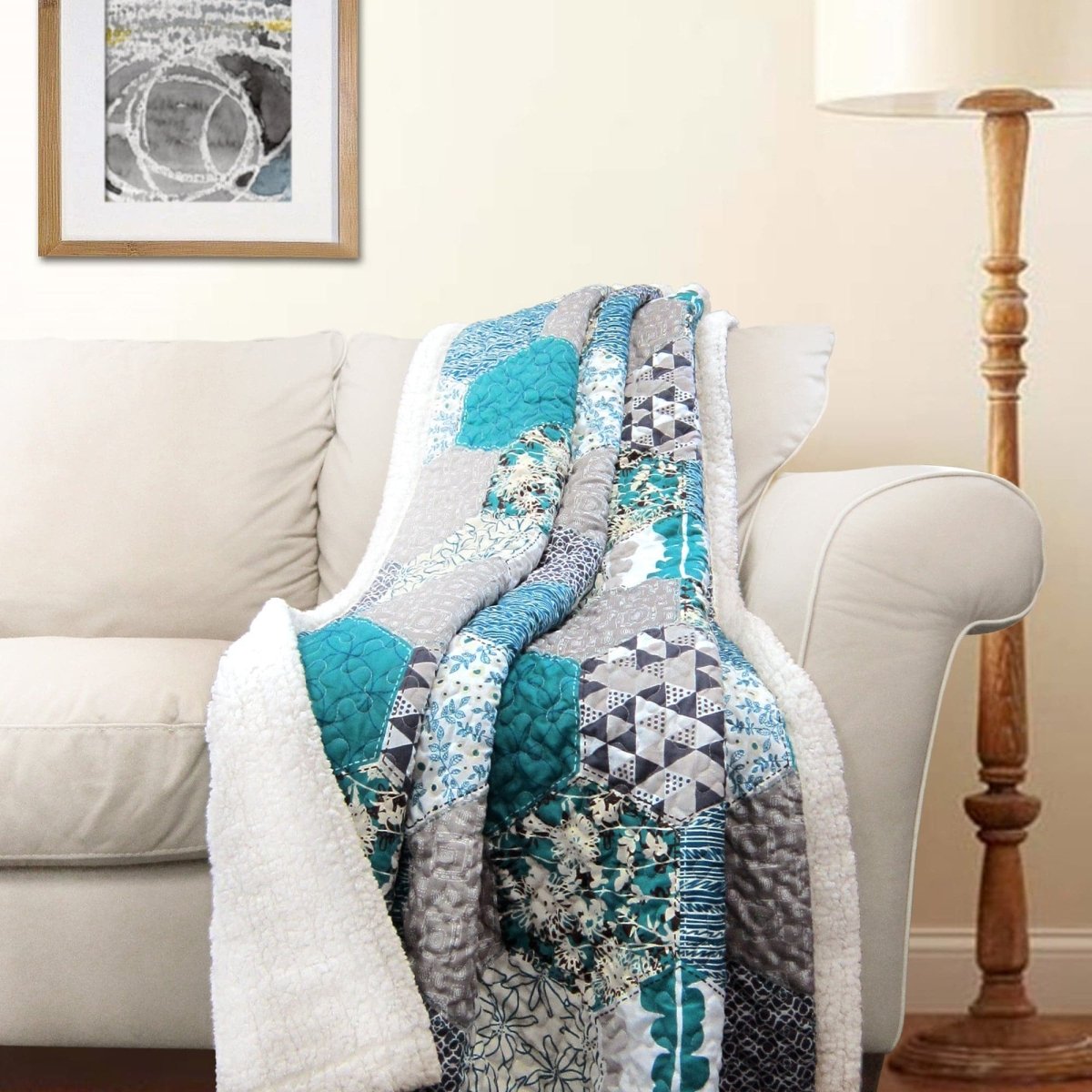 Teal discount sherpa blanket