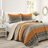 Bedding Bundle: Royal Empire Quilt + Emma Faux Fur Comforter + Ava Diamond Quilt