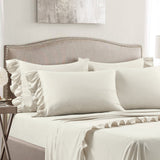 Bedding Bundle: Reyna Ruffle Sheets + Ticking Stripe Bedspread + Avon Comforter