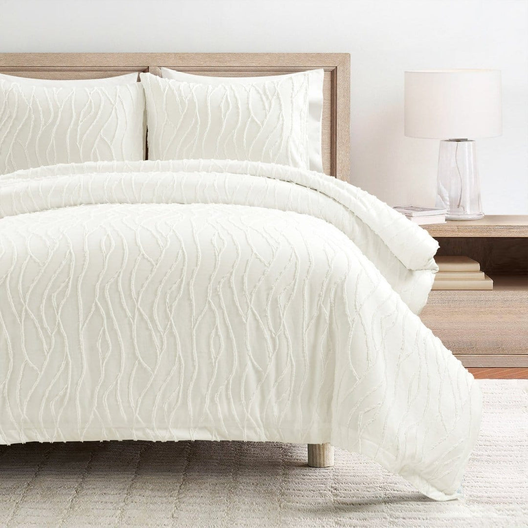 Jacquard Wave Duvet Cover 3 -teiliges Set
