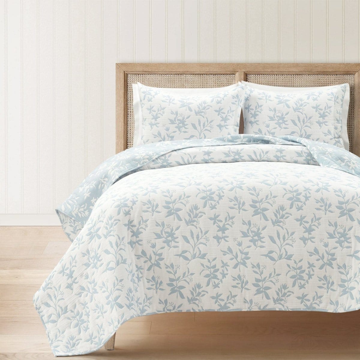Peachskin Quilted Bedspread in Petal Pink - French Bedroom
