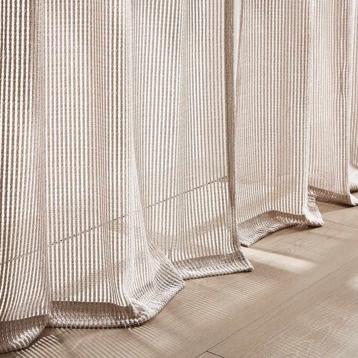 Milla Knitted Textured Sheer Window Curtain Panel Pair | Lush