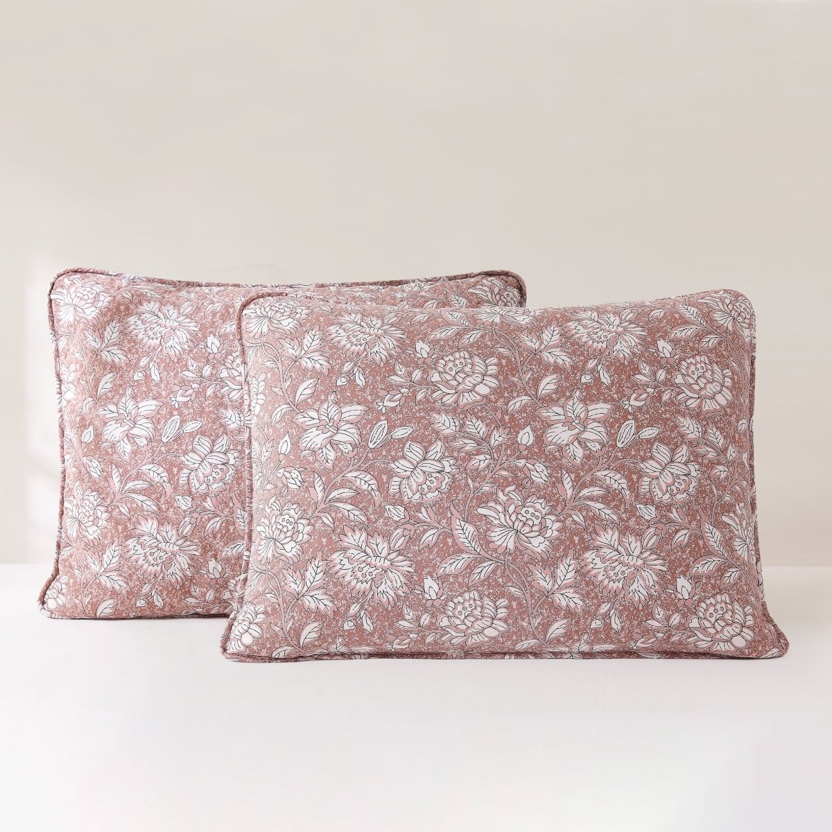 Zara Floral Block Reversible Cotton Quilt Set | Lush Decor