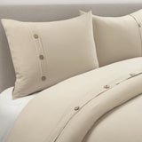 Bedding Bundle: Belgian Flax Linen Duvet Cover + Sherpa Jacquard Blanket