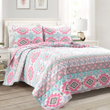 Bedding Bundle: Navajo Stripe Malibu Quilt + Diamond Clip Jacquard Duvet Cover