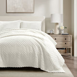 Bedding Bundle: Bohemian Stripe Duvet Cover + Sherpa Jacquard Geo Blanket