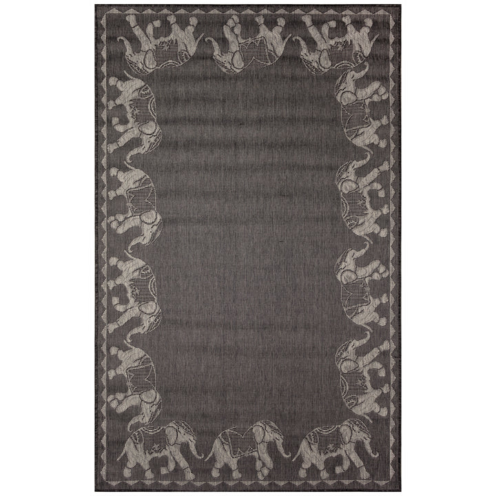Carmel Marching Elephants Indoor Outdoor Area Rug