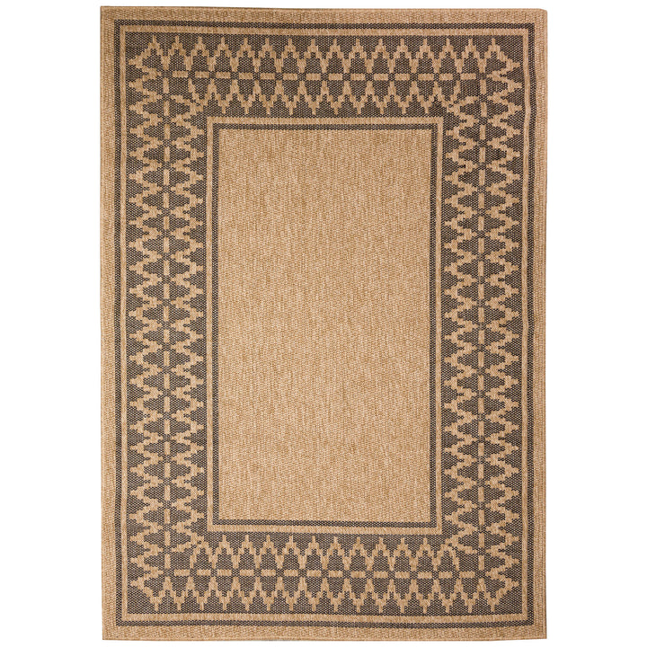 Sahara Diamond Border Indoor Outdoor Area Rug