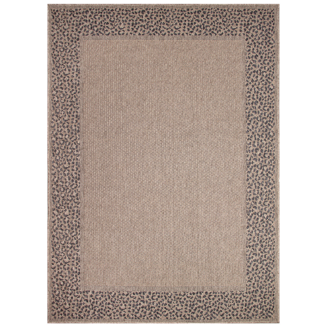 Monaco Leopard Border Indoor Outdoor Area Rug