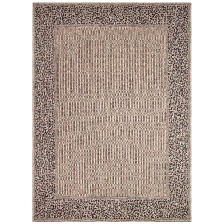 Monaco Leopard Border Indoor Outdoor Area Rug