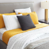 Bedding Bundle: Crinkle Textured Dobby Comforter Set + Ava Diamond Quilt Set