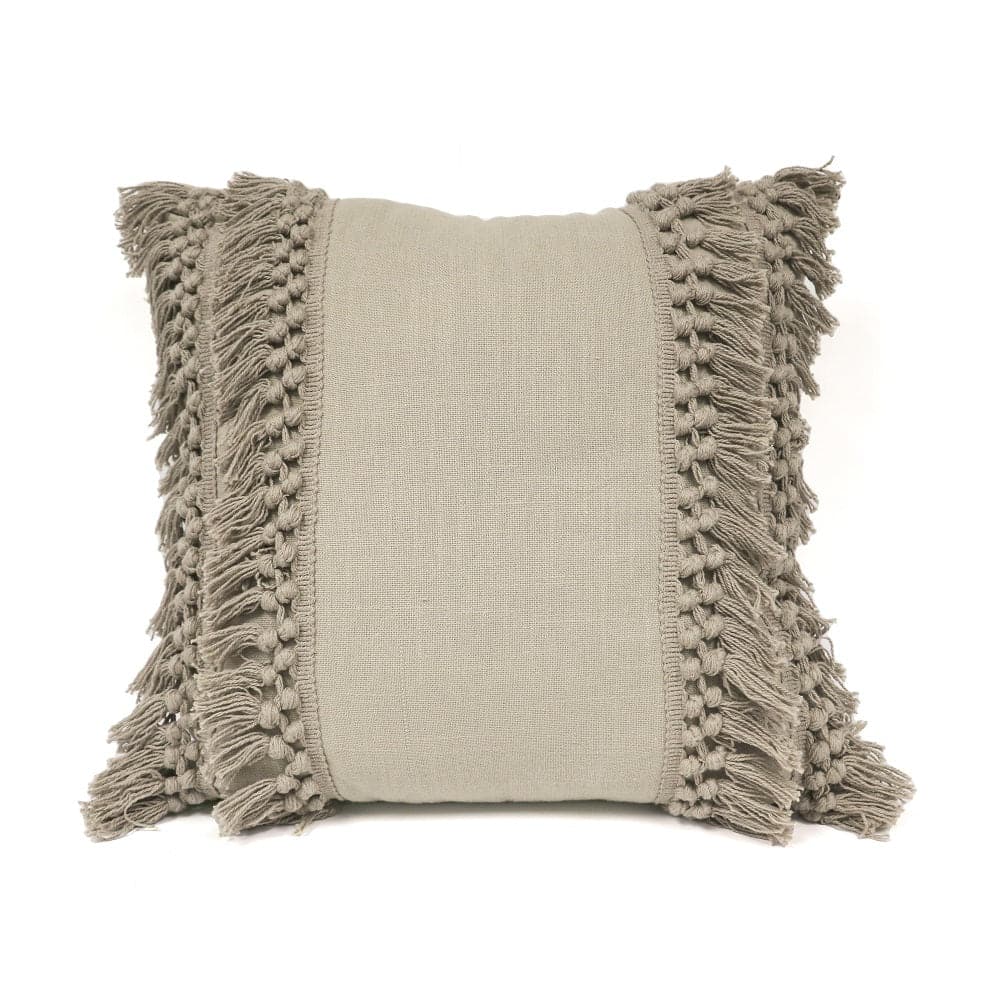 Modern Tassel Pillow + Boho Tufted Woven Throw Bundle
