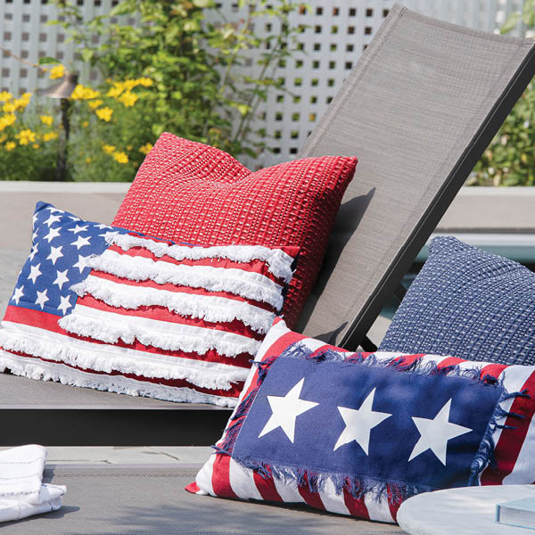 Decorate in shades of Red, White and Blue this Summer.