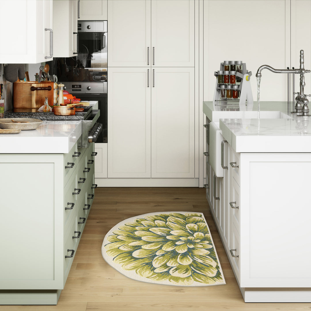 Green | 3'3" x 2'1" 1/2 Round