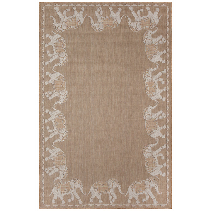 Carmel Marching Elephants Indoor Outdoor Area Rug