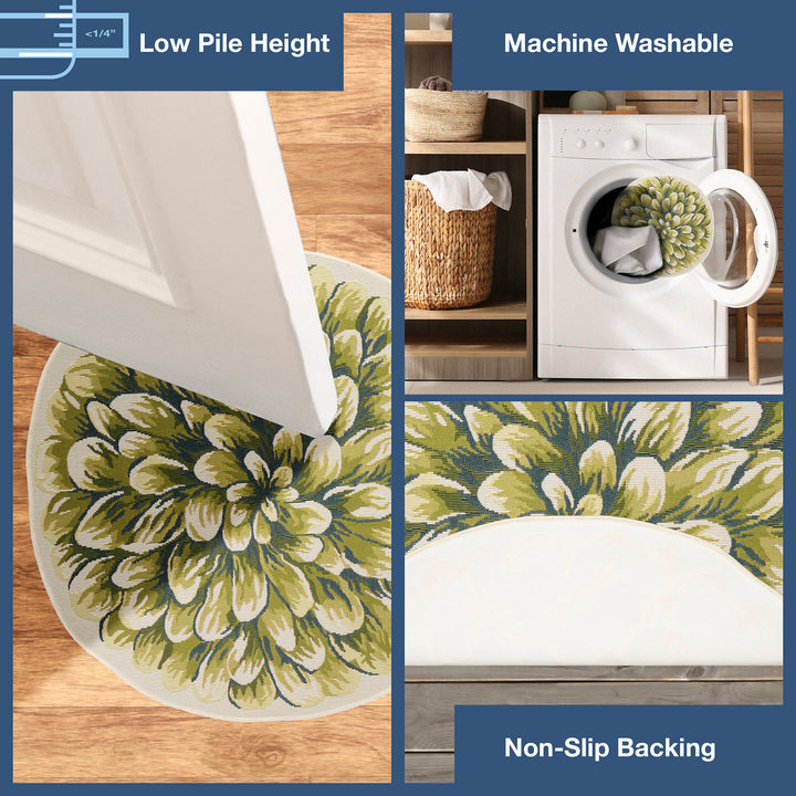 Green | 3'3" x 2'1" 1/2 Round