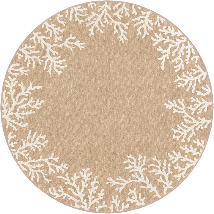 Carmel Coral Border Indoor Outdoor Area Rug