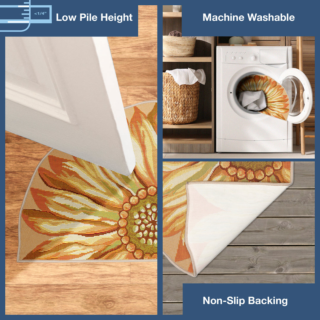 Yellow | 3'3" x 2'1" 1/2 Round