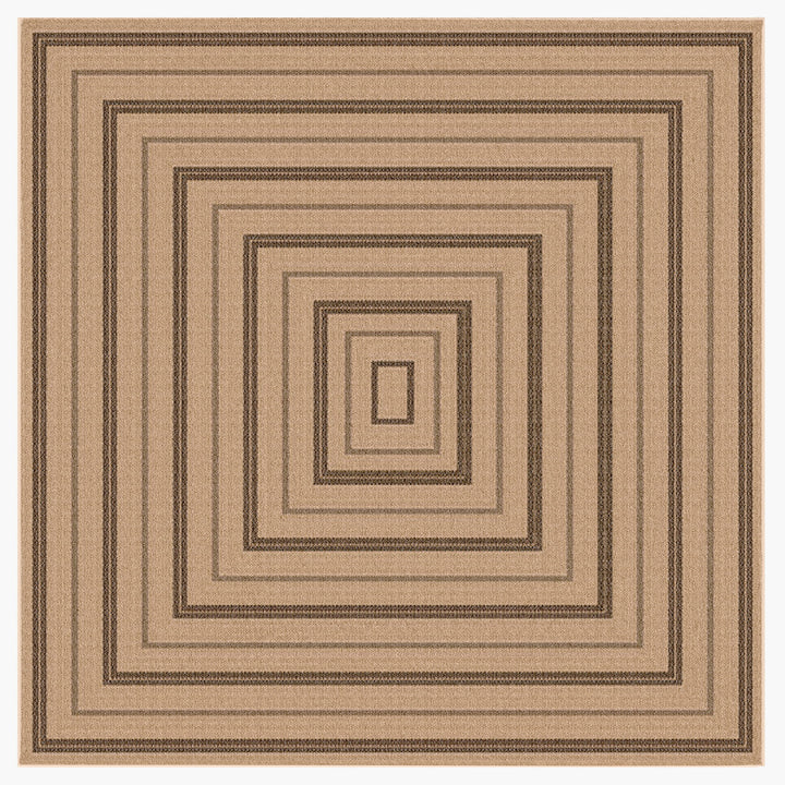 Sahara Multi Border Indoor Outdoor Area Rug