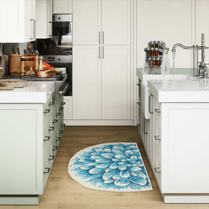 Blue | 3'3" x 2'1" 1/2 Round