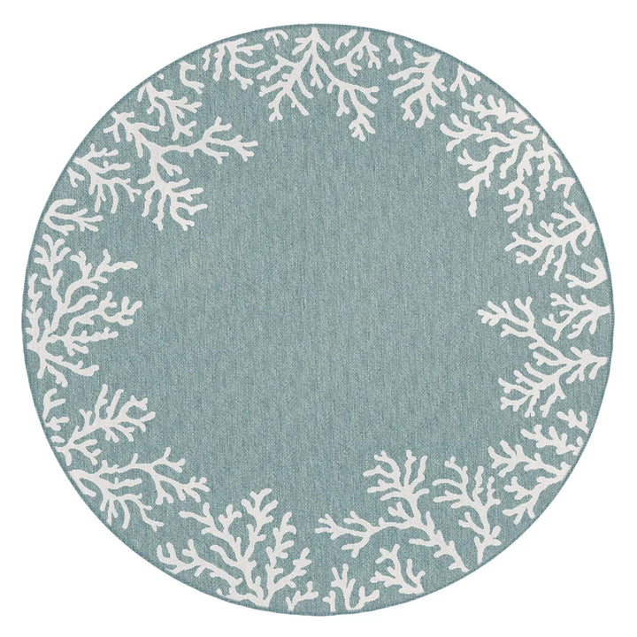 Carmel Coral Border Indoor Outdoor Area Rug