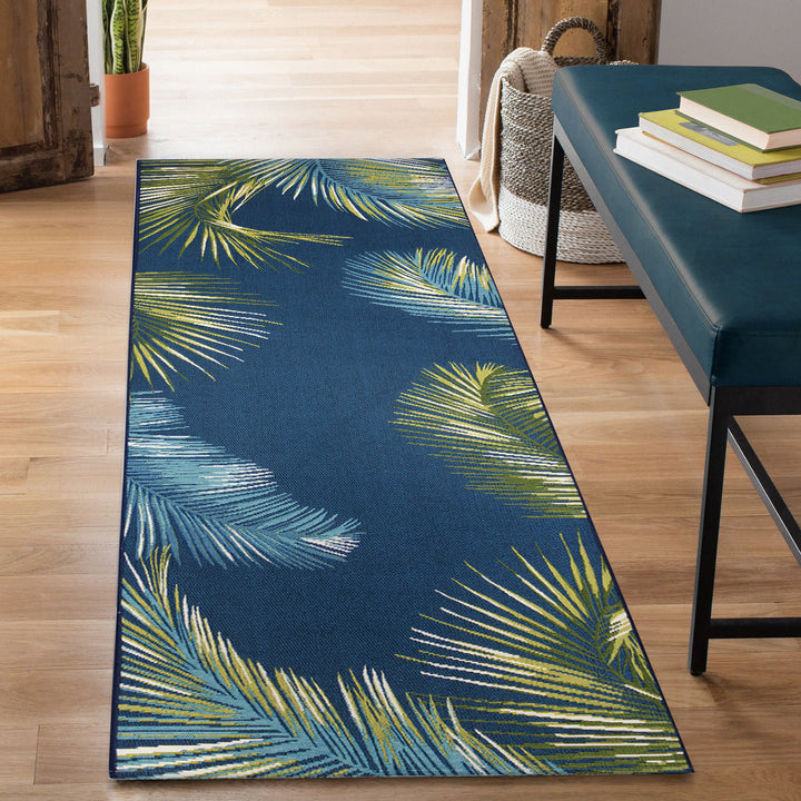 Marina Palm Border Indoor/Outdoor Area Rug