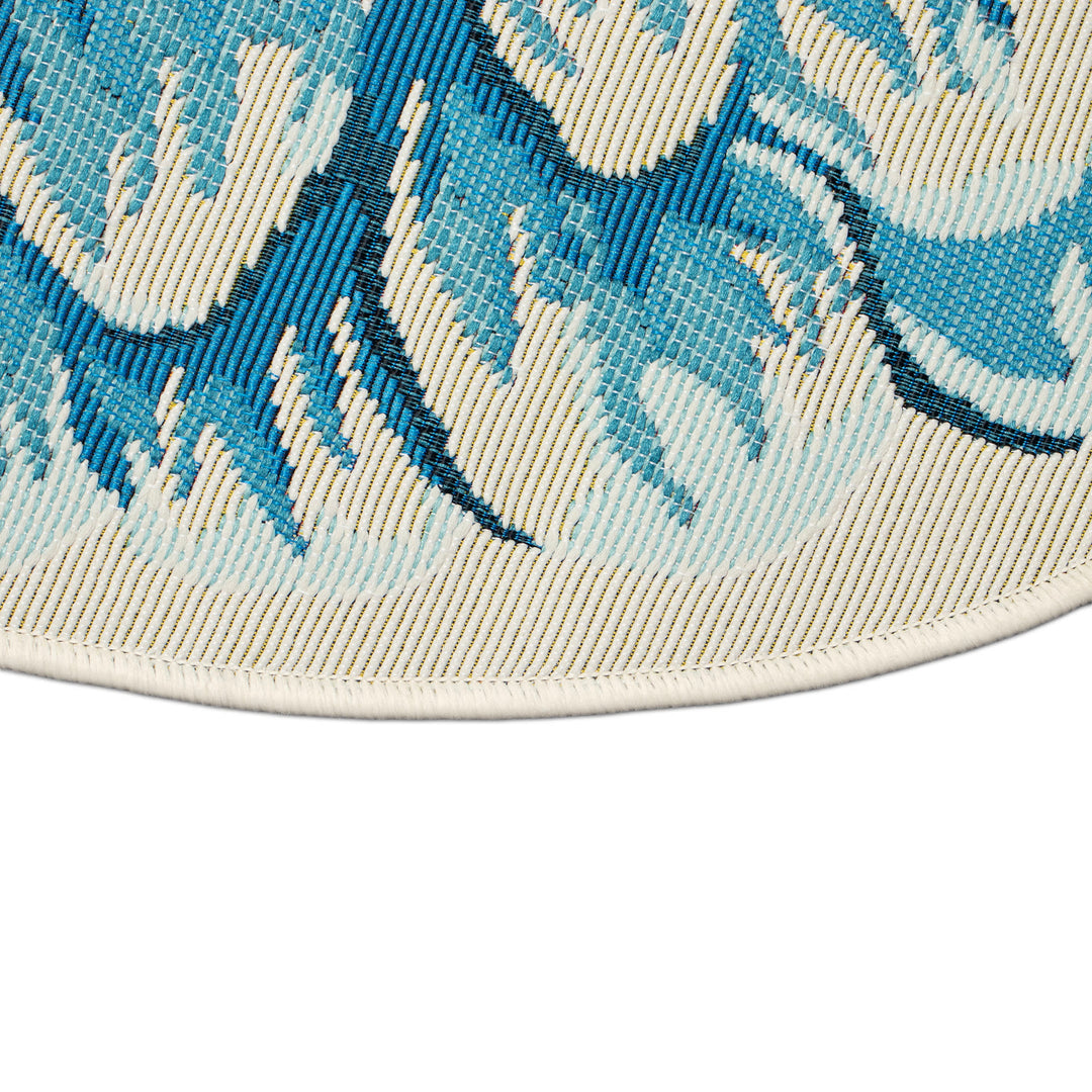 Blue | 3'3" x 2'1" 1/2 Round