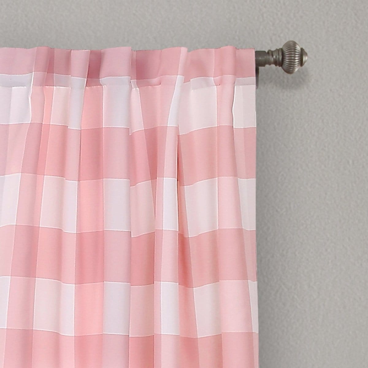 Kelly Checker Room Darkening Window Curtain Panel Set | Lush Decor ...