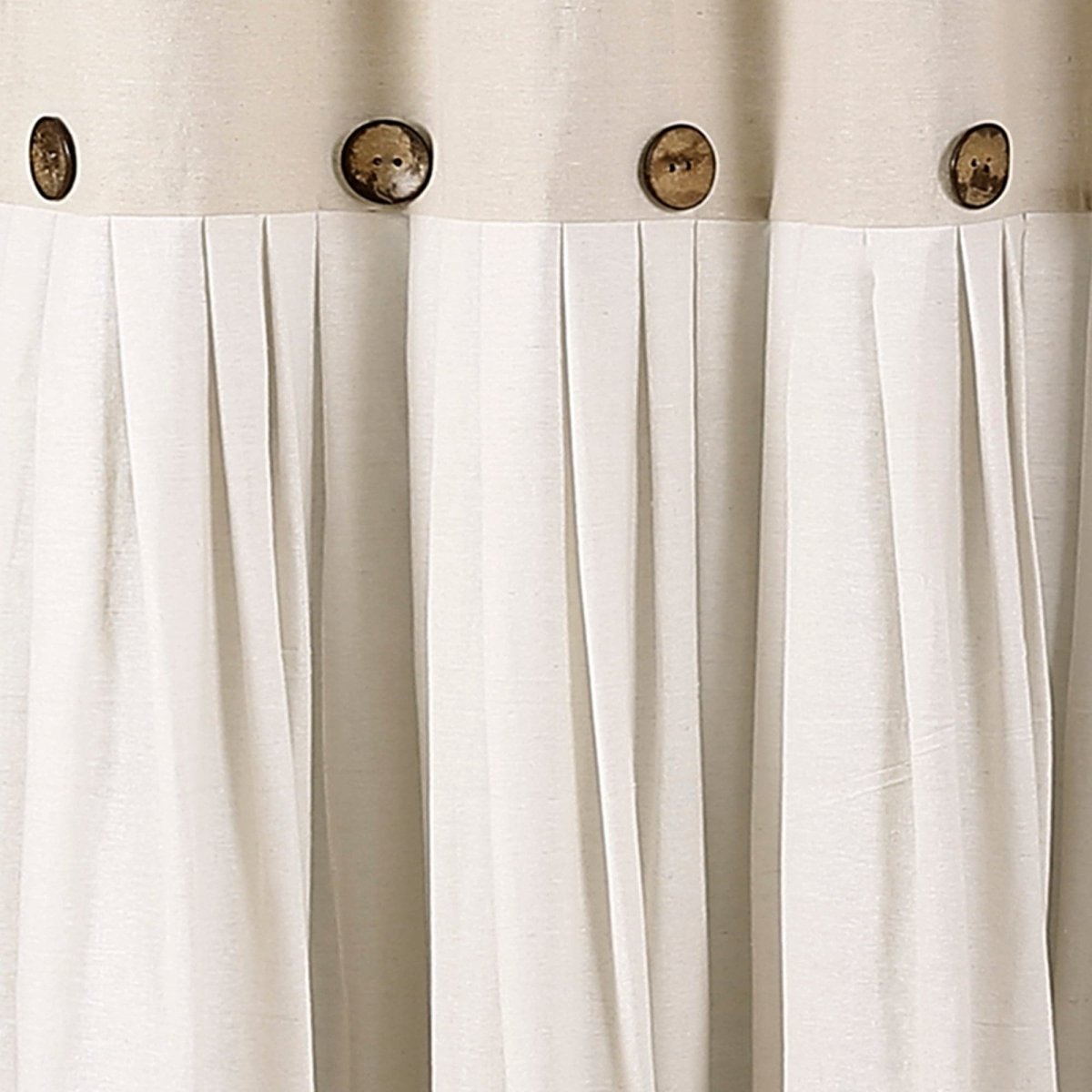Linen Shower Curtain: Stylish Button Detail For Your Bathroom – LushDecor