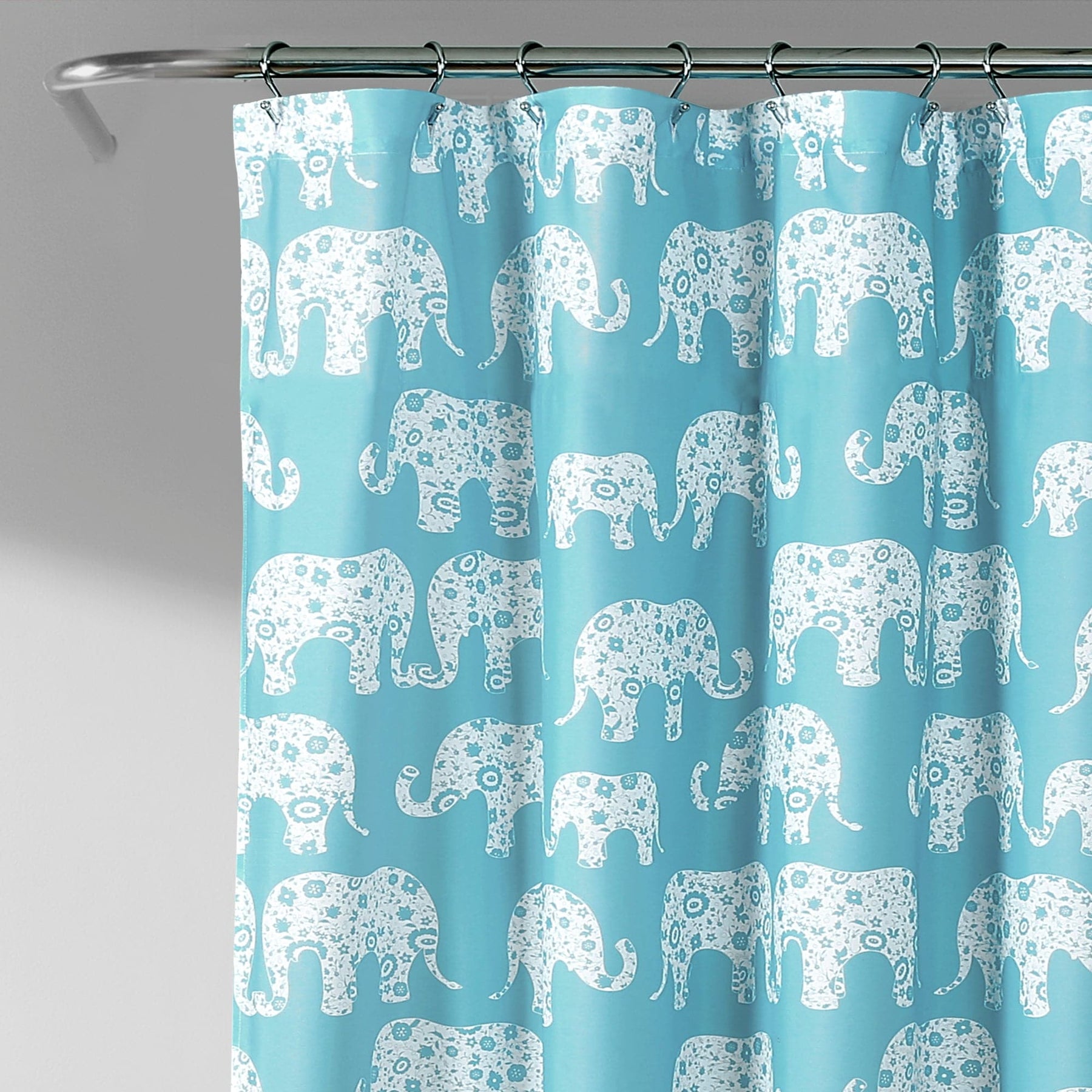Elephant Parade Shower Curtain Lush Decor