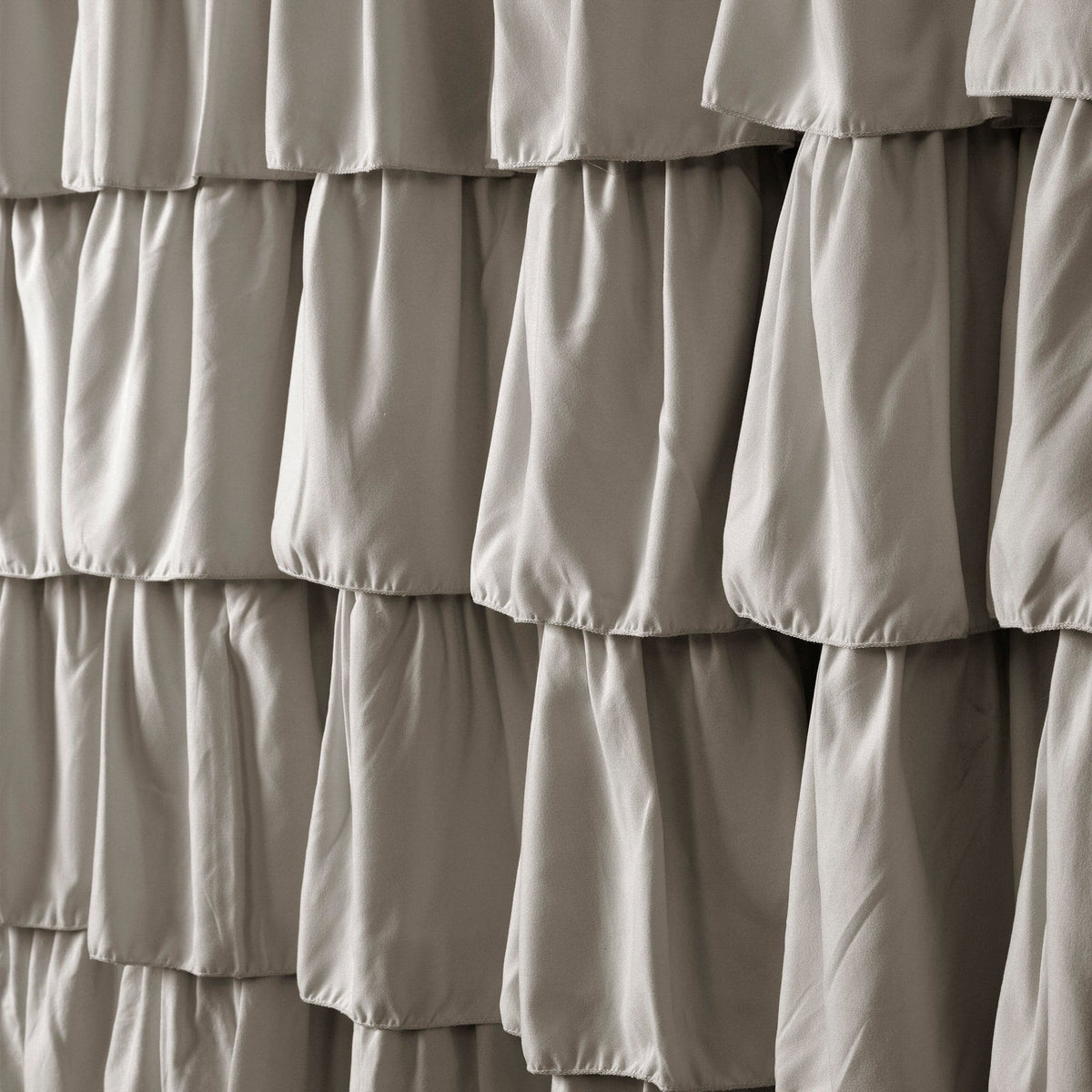 View of Ruffle Shower Curtain: Stylish Ruffle Shower Curtain Collection – LushDecor