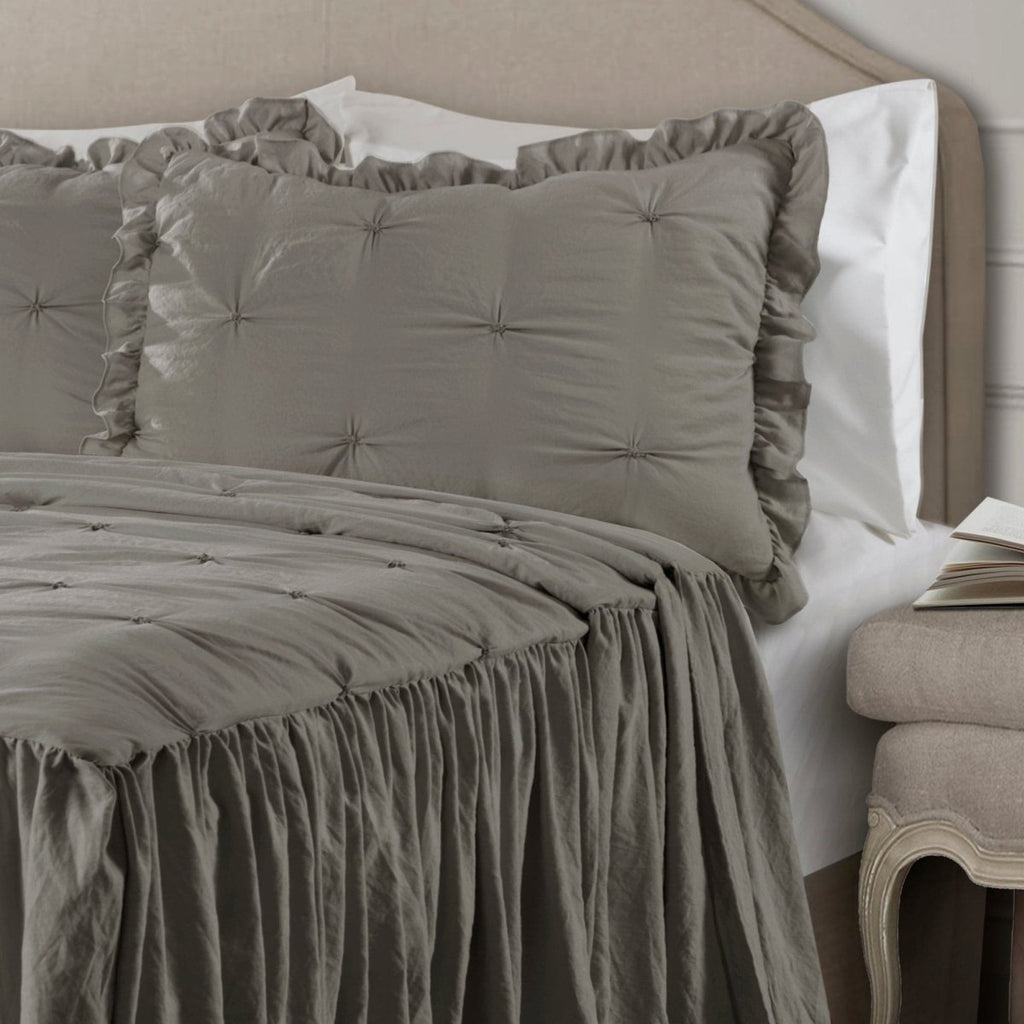 Ravello Pintuck Ruffle Skirt Bedspread Set | Lush Decor | www.lushdecor ...