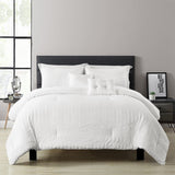 Bedding Bundle: Erindale Quilt Set + Farmhouse Seersucker Comforter - Full/Queen