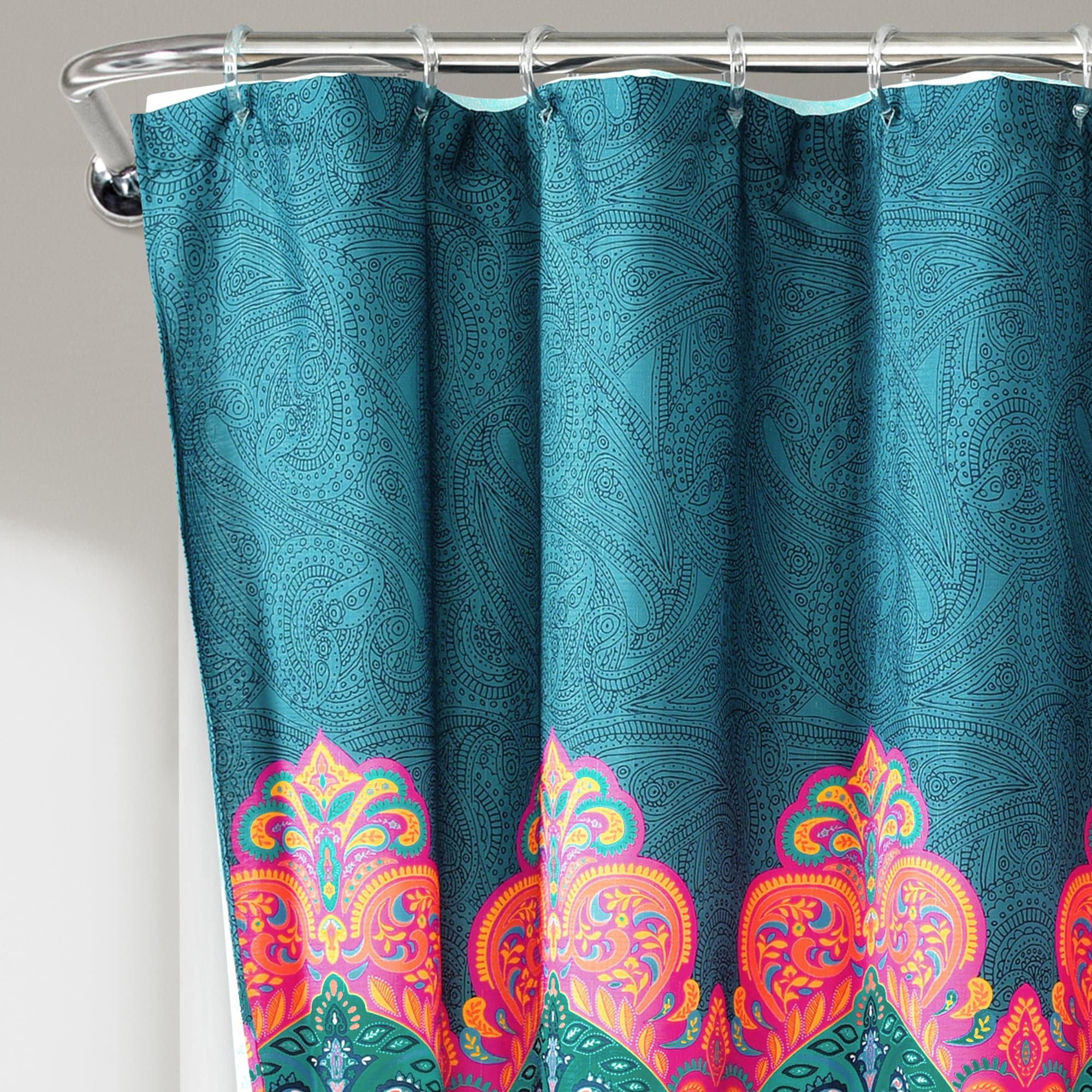  Bath Curtain Blue, Chic Shower Curtain Set W47xH79IN