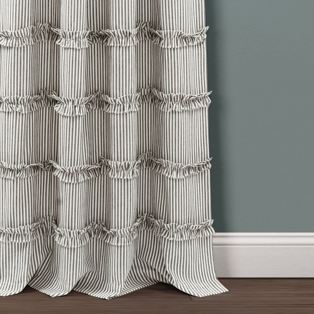 Vintage Stripe Yarn Dyed Window Curtain Panel Set | Lush Decor | www ... - Vintage Stripe Window Curtains