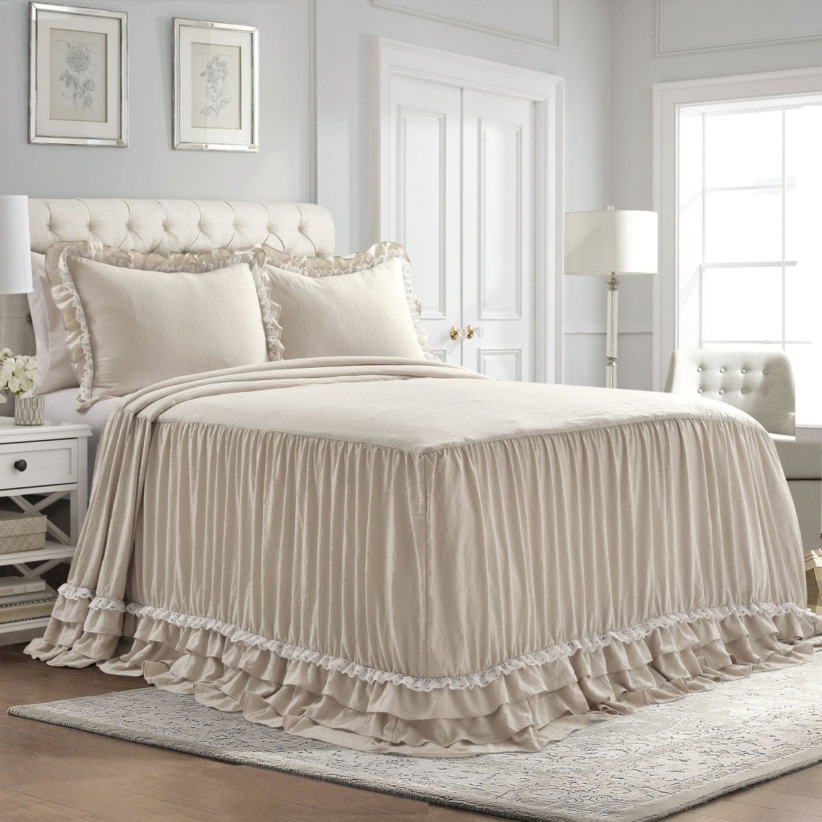 Ella Ruffle Lace 3 Piece Bedspread Set | Lush Decor | www.lushdecor.com ...