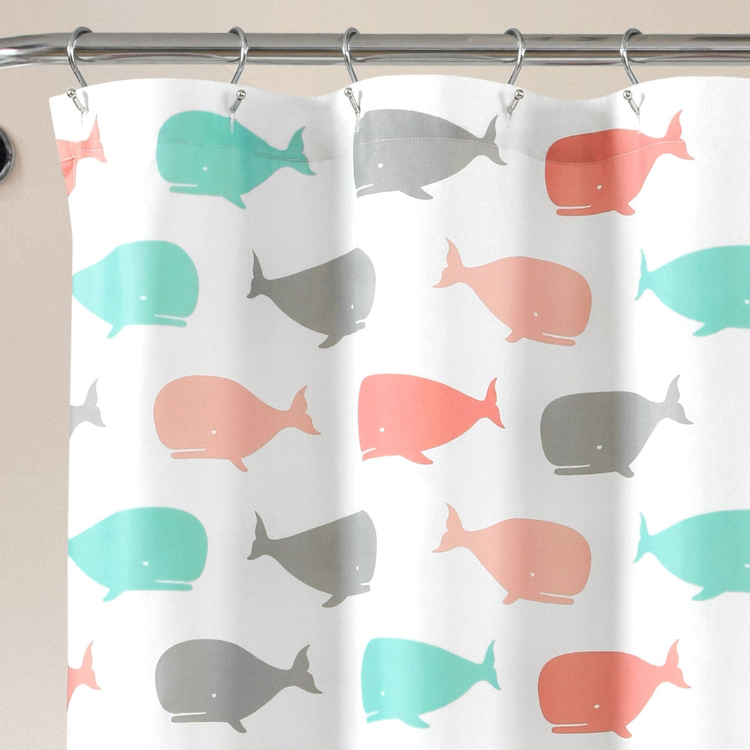 Whale Shower Curtain, Lush Decor