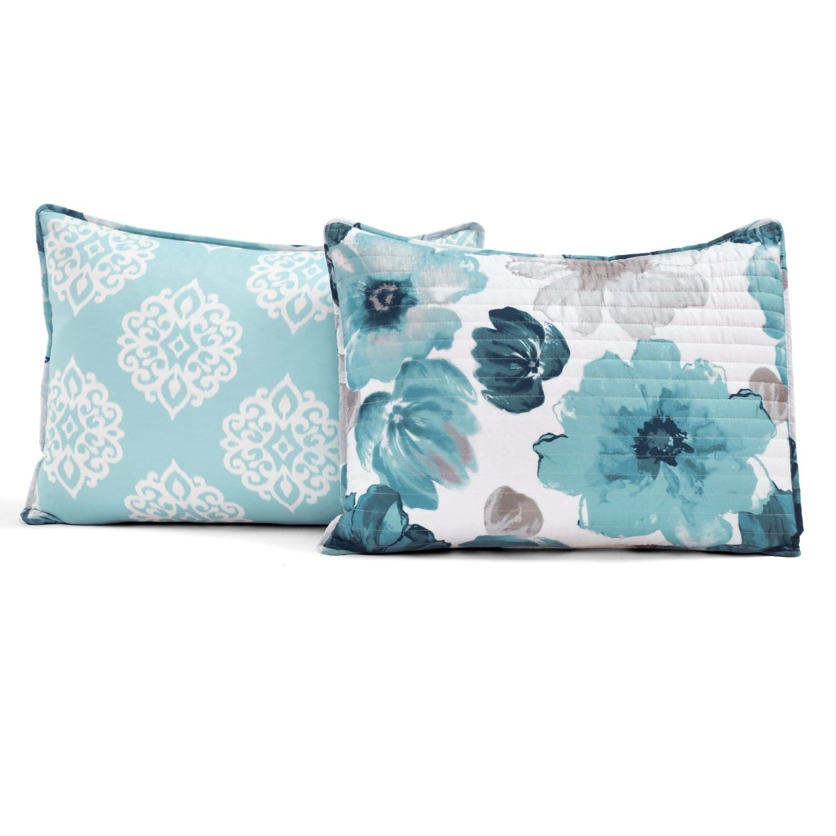 Leah Floral Reversible Quilt 3 Piece Set Lush Decor www.lushdecor