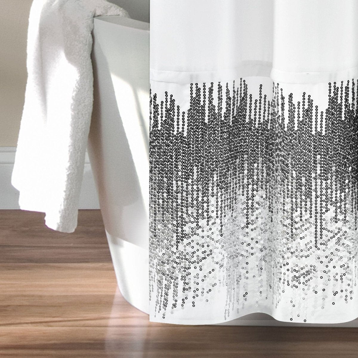 Shimmer Sequins Shower Curtain Lush Decor LushDecor