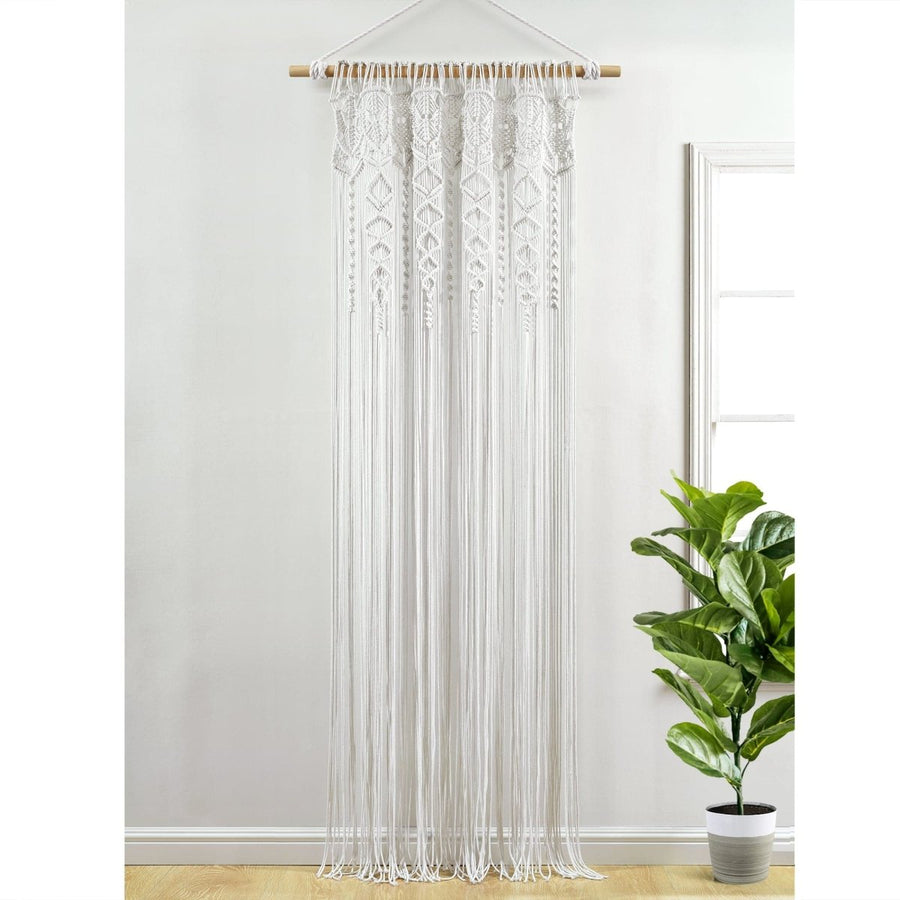 Boho Macrame Textured Cotton Window Curtain/Room Divider/Doorway/Wall ...