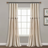 Linen Button Window Curtain Panel | Lush Decor | www.lushdecor.com ...