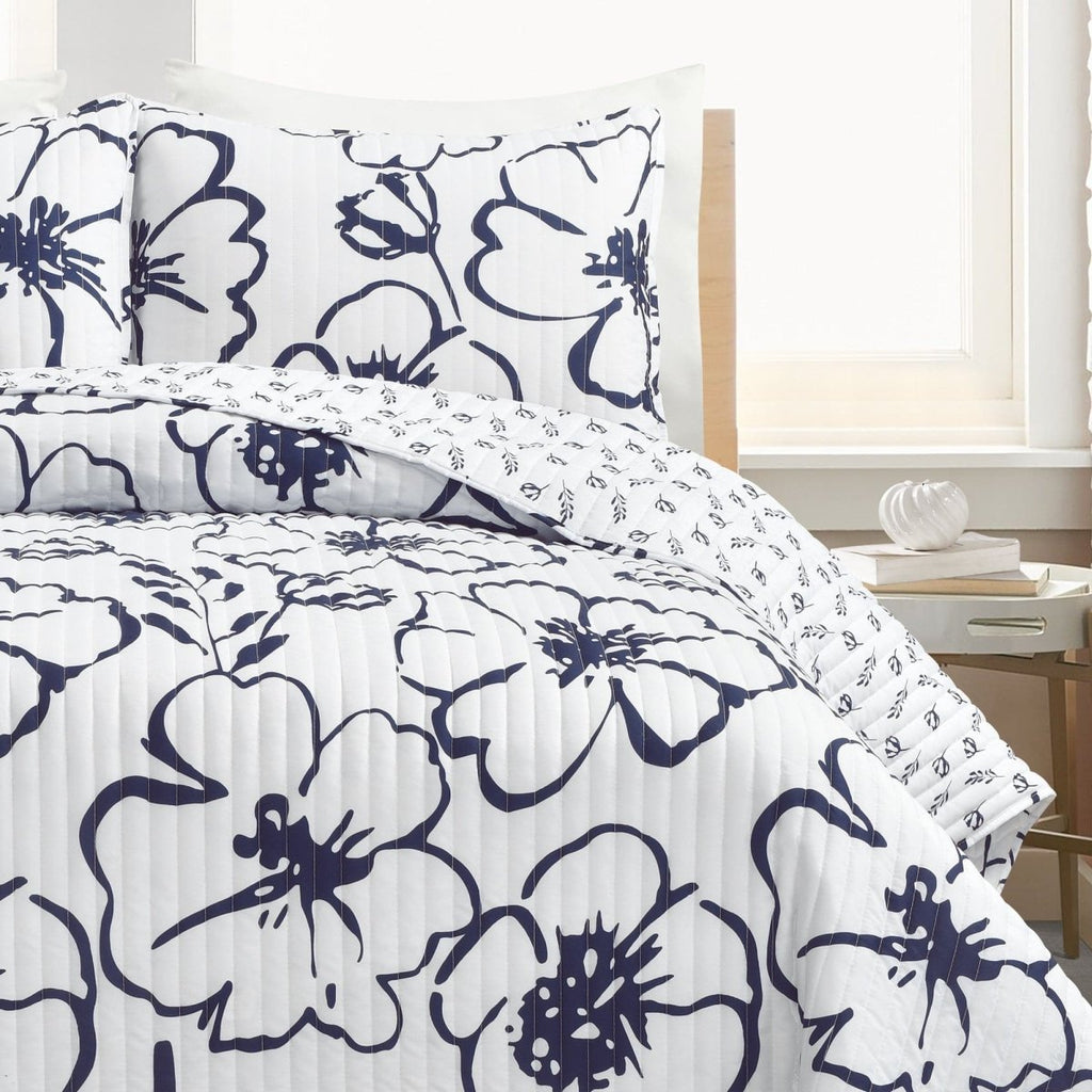 Lush Decor Scandinavian Floral 3 Piece Quilt Set - On Sale Lush Decor Scandinavian Floral 3 Piece Quilt Set - On Sale