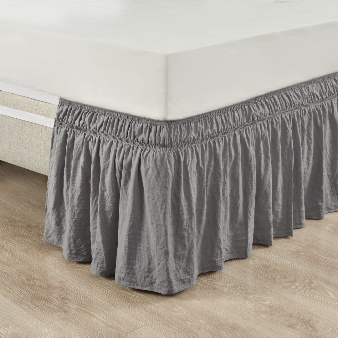 Ruffle Bed Skirt: Stylish Elastic Wrap Around Design – LushDecor
