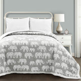 Elephant Parade Sherpa Blanket/Coverlet