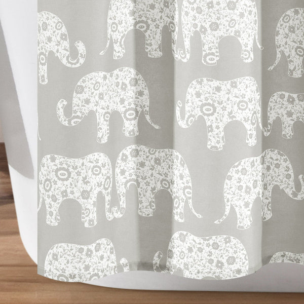 Elephant Parade Shower Curtain Lush Decor