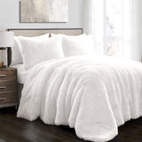 Bedding Bundle: Hygge Geo Quilt Set + Emma Faux Fur Comforter - King