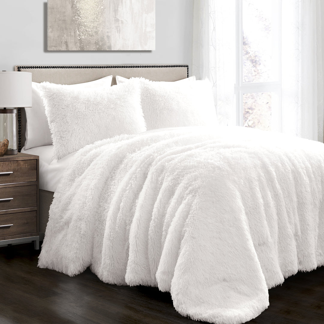 Bedding Bundle: Emma Faux Fur Comforter Set + Boho Chic Quilt Set