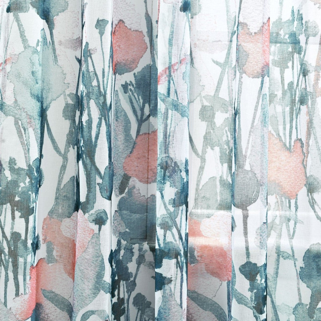 Zuri Flora Sheer Window Curtain Panel Set Lush Decor www.lushdecor